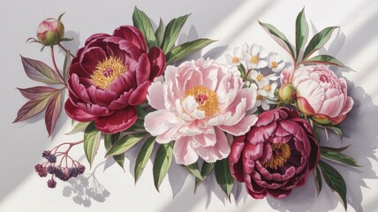 Deep Pink And Light Pink