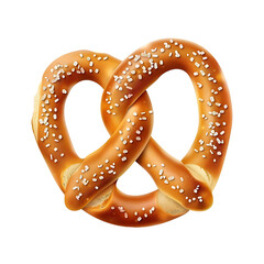 Golden Pretzel with Salt Toppings