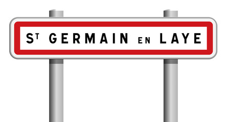Panneau de sortie Saint-Germain-en-Laye, Yvelines, Île-de-France