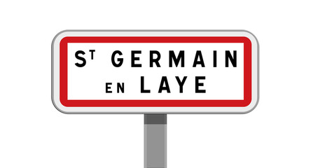 Panneau de sortie Saint-Germain-en-Laye, Yvelines, Île-de-France
