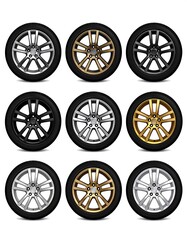 Fototapeta premium Alloy wheel variations