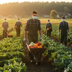Obraz premium Harvest's Golden Hour