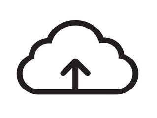 Data upload sign in outlined vector artwork