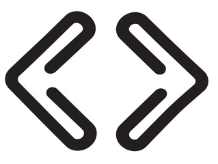 Obraz premium Clean line art icon of code brackets