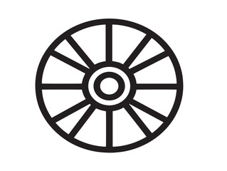 Fototapeta premium Colorful vector wheel design in minimal style