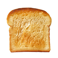 Golden Slice of Toast with Crispy Texture
