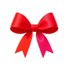 Radiant Ribbon Bow: A vibrant red ribbon bow, meticulously crafted and exquisitely detailed, exudes elegance and charm, ideal for any festive occasion.