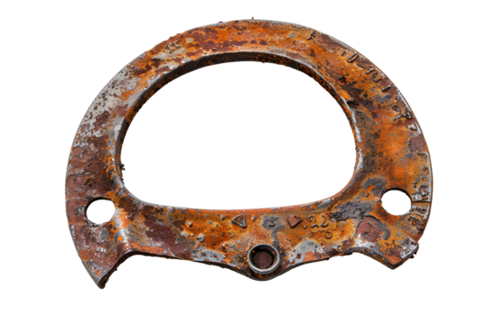 Rusty Metal Horseshoe Closeup Detail