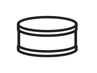 Percussion drum instrument icon in 2D vector design