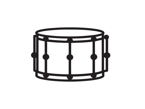 Sleek minimal drum symbol in vector format