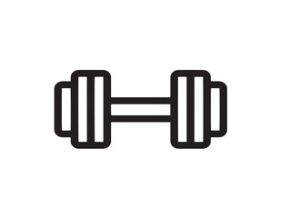 Fitness dumbbell icon in modern clean vector style
