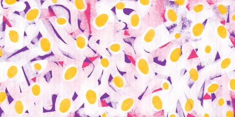 Fashionable abstract background for modern designs. Interesting combination of textured stripes and spots in bright colors. Ideal for background, cover, fabric printing.