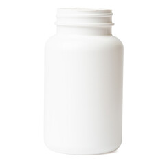 The high resolution photo of medical capsule plastic bottle for mockup