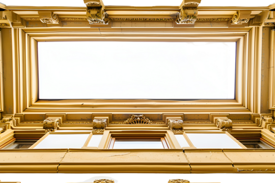 Ornate Building Skylight Architectural Detail Golden Yellow