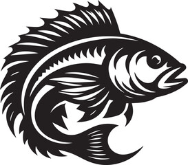Silhouette Vector of Fish – Black Logo Art for Aquatic and Marine Brands