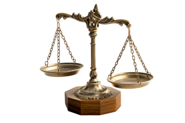 Antique Brass Scales Justice Symbol Balance Law