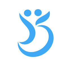 A joyful abstract figure with raised arms, symbolizing mental well-being, happiness, and emotional freedom
