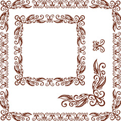 Beautiful flower art and mandala vector design