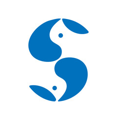 S logo-10A mirrored S shape with two dots, evoking balance, symmetry, and connection.