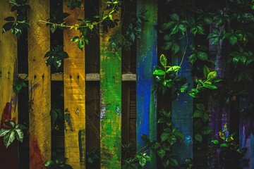 Rainbow garden pallet