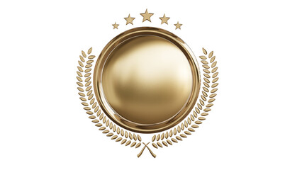 Golden Laurel Wreath Emblem