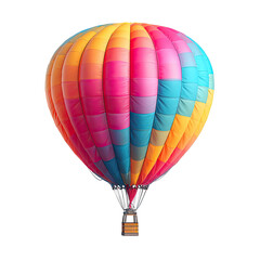 Obraz premium Colorful hot air balloon against black background