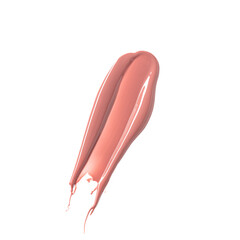 nude brown glossy lipstick smear, cosmetics beauty product texture, liquid blush, lipstick, lipgloss swatch