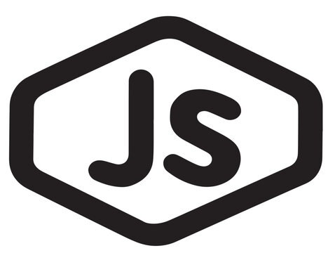 JavaScript code icon in elegant line vector