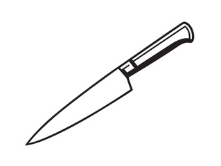 Sleek culinary knife symbol in vector format