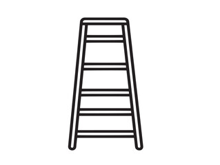 Climbing ladder symbol with sleek flat vector