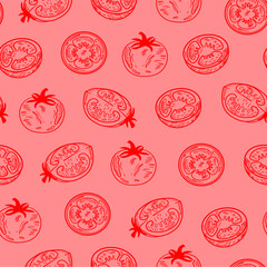 tomato pattern Background. doodle illustration tomato background. seamless pattern tomato.