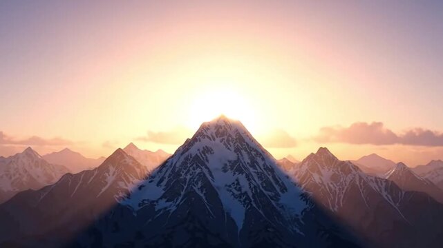 Video text 'Proudly Presents' with a backdrop of snowy mountains and cinematic elements for video, movie, short film introduction.