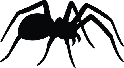 Silhouette spider spooky arachnid halloween scary insect vector illustrator