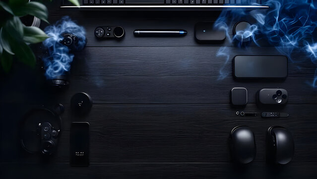 Gaming Setup Flatlay