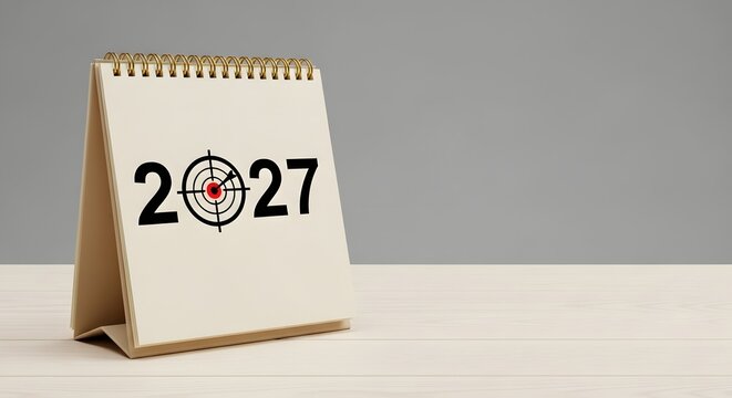 2027 calendar target goal planning concept
