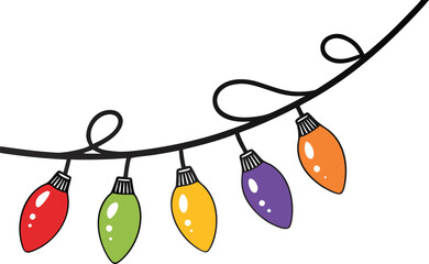 Christmas Lights SVG, Christmas light string SVG, Christmas lights, Christmas cut file, Christmas Svg, Cricut, Silhouette, Vector