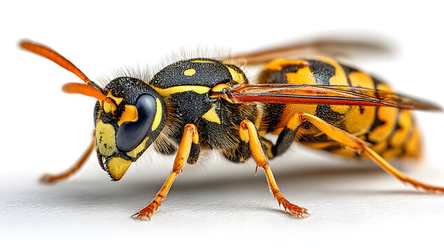wasp isolated on white background