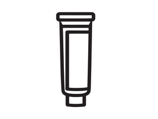Artistic paint tube icon in stylish clean vector
