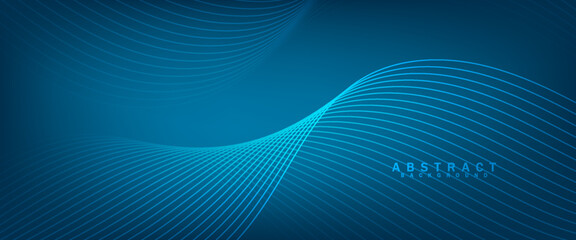 Modern blue abstract background with flowing curved lines and smooth gradients. Perfect for tech, digital, or business presentations.