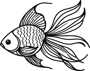 Cartoon Goldfish Clip Art Kawaii Animal Vector illustration