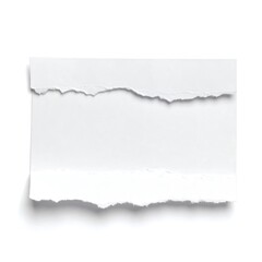 A sheet of white paper with torn edges
