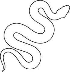 Caduceus Medical snake icon in line. isolated on transparent background. symbol