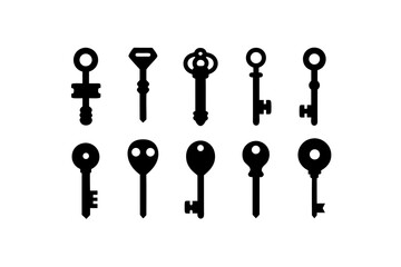 different key icon set  .svg