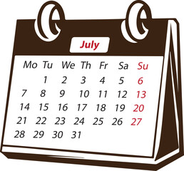 Desk Calendar Color Vector Design