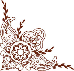 Beautiful flower art and mandala vector design