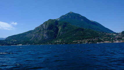 Panoramic view of Lake Como in Lombardy, Italy