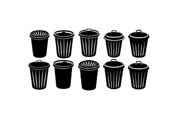  different trash can set  