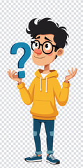 boy with question mark 