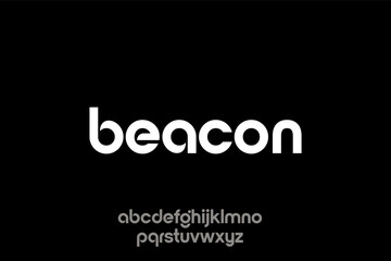 Beacon Word Logo and Font Style on Black Background