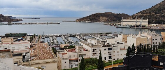 Fototapeta premium View of city, monuments and landmarks of cartagena, Murcia